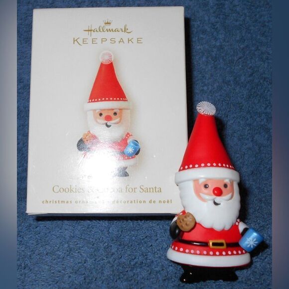 2008 HALLMARK KEEPSAKE CHRISTMAS ORNAMENT COOKIES & COCOA FOR SANTA New - Picture 2 of 5